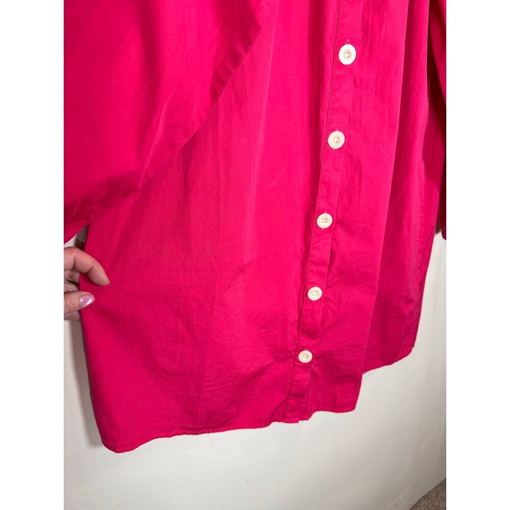 J.Crew Pink Tie-Sleeve Cotton Poplin Shirt Dress Balloon Sleeve Cotton - Picture 4 of 9